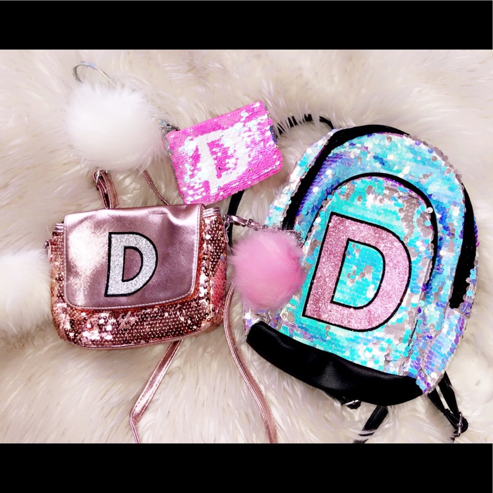 JUSTICE “D” Initial Purse Bundle